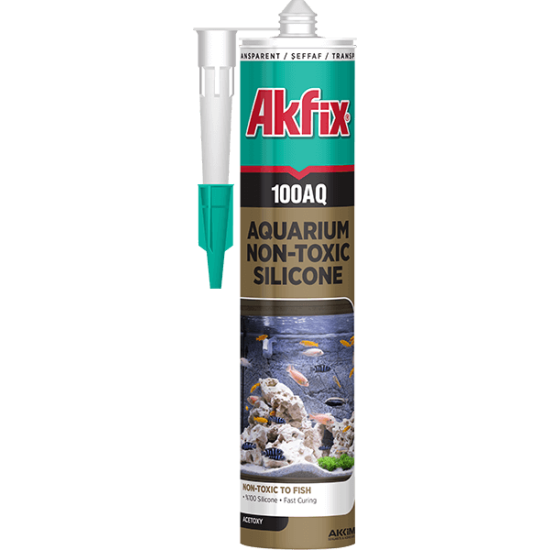 Silikon do akwarium Akfix 100AQ 280ml - BEZBARWNY