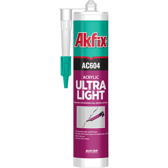 AKFIX AC604 Ultra Lekki wypełniacz szczelin 310 ml kolor biały