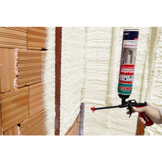 THERMCOAT NATRYSKOWA PIANKA POLIURETANOWA PU DO IZOLACJI I AKUSTYKI 850 ml